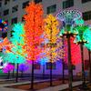 Venta al por mayor de fábrica Lámpara de árbol de flor de cerezo de hierro LED Altura Multicolor Opcional Impermeable para exteriores Ingeniería de parque Paisaje Luminoso