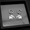 Aretes de Elefante de Acero Inoxidable Aretes Lindos de Bebé Elefante Clips para Orejas Colgante Brillante Joyería para Orejas Venta al por Mayor