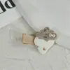 Novo Desenho Animado Japonês Botão de Pérola Floral Presilha de Cabelo Coelho Urso Grampo de Cabelo Franja Lateral Fios Soltos Presilhas