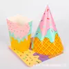 Nuevo Snack de Helado Tema Fiesta Infantil Galletas Helado de Chocolate Vajilla Desechable Mantel Cuchara