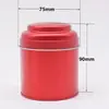 Bote Redondo de Hojalata para Té, Doble Capa Sellada de Tamaño Pequeño para Té Verde West Lake Longjing, Caja de Metal para Empaque
