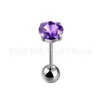 Brinco de Titânio F136 5A com Zircônia de Quatro Garras, Bola Redonda Integrada, Piercing de Osso da Orelha, Liga de Titânio G23, Fábrica de Joias para Piercing, Atacado