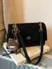 Bolso de Hombro Retro de Retazos Mate con Cadena para Mujer 2025 Invierno Nuevo Elegante Casual de Gran Capacidad