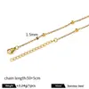Collar de clavícula de cadena fina no descolorante de acero de titanio estilo ins europeo y americano, accesorio de joyería de moda DIY, cadena básica