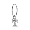 Nuevo Diseño de Nicho de Henson Jewelry Aro para Oreja Sin Costura de 0.8 mm de Diámetro Colgante de Cruz Joyería para Piercing