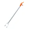 Recogedor de basura de alta resistencia con mango naranja, tubo de acero inoxidable engrosado de 22 mm, cabeza de hierro de color original, nueva pinza para basura