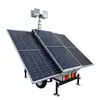 Remolque de iluminación móvil tipo faro con energía solar fotovoltaica recargable, torre de luz solar con elevación eléctrica de 7 m