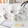 Taza de Agua de Cerámica Doméstica de Jingdezhen de Porcelana Fina con Tapa, Juego para Hotel Hotel Oficina Taza para Reuniones Taza de Té