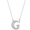 Ventas Directas de Fábrica Collar de Plata 925 26 Letras Inglesas Estilo Simple Ins con Letra Mayúscula con Incrustaciones de Diamantes Nombre Cadena Clavicular Colgante para Mujer