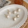 Pendientes Franceses Cuadrados de Resina Geométrica, Pendientes Sencillos Retro Blanco Hueso Estilo Soft Girl Elegantes, Aretes y Colgantes de Moda