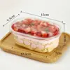 Bol Saciante Famoso en Internet con Tiramisú, Ensalada de Frutas, Pastel, Gelatina de Hierba, Milhojas de Leche de Soya y Caja Transparente para Llevar