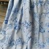 EG-1910040 tecido jacquard de algodão bordado bordado corrente tecido com bordado contrastante