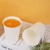 Vaso de papel blanco desechable de 7 onzas para café, té y agua potable, vaso engrosado