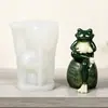 Moldes de resina de cristal para crear lindas formas tridimensionales de guijarro y rana, moldes de silicona para velas, moldes para adornos de resina