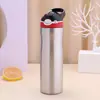 Taza Aislada Tipo Cierre para Adultos, Mujeres Embarazadas, Acero Inoxidable, Hombres y Mujeres, Taza de Agua Portátil Deportiva, Taza de Gran Capacidad, Taza de Agua con Popote