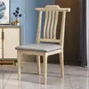 Silla de Madera Maciza, Silla de Comedor Estilo Chino Nuevo, Taburete para el Hogar, Silla con Respaldo, Silla para Mesa de Comedor de Hotel de Madera, Toda de Madera Maciza con Respaldo Alto