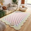 Alfombra Tatami de Imitación Cachemira Estilo Girly para Dormitorio, Mesita de Noche, Hogar, Sala de Estar, Habitación Infantil