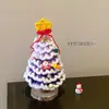 Enfeites de Natal~Floco de Neve de Crochê DIY Enfeites de Decoração de Mesa para Árvore de Natal Presentes de Natal Prontos para Amigos