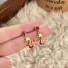 Estilo Chino Festivo Año Nuevo Festival de Primavera Nudo Chino Rojo Borla de Bendición Pendientes Pendientes Pendientes de Diseño de Nicho para Mujer