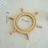 Estante de pared pequeño de madera estilo nórdico, decoración de pared retro vintage para sala de estar y entrada, adorno colgante creativo