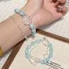 Pulseira de Amazonita Mais Vendida de 2025, Design Fresco Azul-Esverdeado de Luxo Leve, Amazonita Natural Cristal Rosa