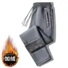 Pantalones de Terciopelo de Cordero al por Mayor para Hombre Otoño/Invierno Forro Polar Engrosados Estilo Coreano Talla Grande Rectos con Cremallera Pantalones Deportivos para Pierna