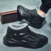 Botas de algodón para hombre de caña baja con felpa, cálidas, antideslizantes, para invierno, impermeables, zapatos de algodón para mujer, calzado exterior ligero, zapatos integrados