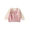 Wurib One Girl's Cute Cafe Theater Cartoon Sweater Inverno Novo Infantil Bonito Tridimensional Orelha Solta Top