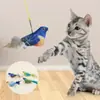 Juguete divertido para gatos Juguete de simulación de pájaro con sonido de pájaro para mascotas, colgante para aliviar el aburrimiento, artefacto de auto-entretenimiento, resistente a arañazos y mordeduras, suministros para mascotas