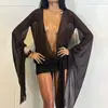 G1068Ds Primavera Nueva Transfronteriza Europea y Americana Chica Sexy Caliente Escote en V Profundo Espalda Descubierta con Tirantes Color Puro Ceñida al Cuerpo Falda Corta para Mujer