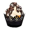 Halloween Hollow Preto Papel Cupcake Envolvente Teia de Aranha Castelo Abóbora Bruxa Fantasma Ponto Atacado