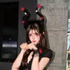 Nueva Diadema Divertida de Cuernos de Toro Suministros para Fiesta Decoración de Atmósfera para Fotos Accesorios para el Cabello de Cuernos de Toro Diabólico Accesorios de Halloween