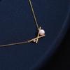 Historia de Rosa Collar de Perlas con Barra Transversal de Equilibrio del Mismo Estilo de Liu Yifei Collar con Colgante de Perlas Naturales de Agua Dulce
