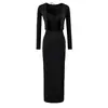Vestido Bodycon de Alça Única com Fenda nas Costas, Acolchoado, Sexy, para Garota Popular + Cardigã Longo de Manga Longa Peça Dupla