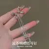 Pendientes de Plata de Ley S925 con Aguja, Borla de Lazo Súper Brillantes para Mujer, Pendientes de Botón de Nicho de Alto Temperamento, Accesorios de Pendientes de Estilo Frío