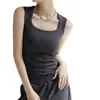 Regata Camisola Sem Mangas Branca para Mulheres, Roupa de Verão, Cropped Tendência, Estilo Hot Girl