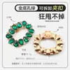 Nuevo Estilo Cristal de Color Gota de Agua Hebilla Cuadrada, Hebilla Elegante para Zapatos, Accesorio Decorativo Desmontable para Zapatos