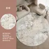 Nueva alfombra redonda para sala de estar, estudio, mesa de centro, tocador y vestidor; impermeable, resistente a las manchas, fácil de limpiar y añade un toque de lujo