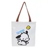 Bolsa de Lona para Mujer, Bolso de Hombro de Dibujos Animados Estilo Ins, Gran Capacidad para Llevar Libros, Bolso Tote Moderno y Versátil
