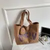 Bolsa de Lona Estilo Coreano Ins de Dibujos Animados para Mujer 2026 Nueva Gran Capacidad Estudiante Clase Viaje Versátil Bolso de Hombro Tote