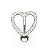 Getta Moda europea y americana nuevo piercing para ombligo clavo para ombligo asiento invertido en forma de corazón piercing para ombligo anillo umbilical de perla