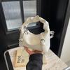 Bolsa Feminina Plissada de Nicho 2026 Nova Tendência Versátil Bolsa Transversal com Toque de Luxo, Pequena Bolsa de Mão Fashionável Estilo Bolinho