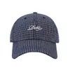Chapéu Xadrez Feminino Proteção Solar de Verão Boné de Baseball Bordado Estilo Coreano Top Profundo Nicho Estiloso Respirável Boné com Aba para Homens