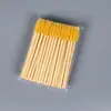Cepillo Desechable para Pestañas con Mango de Bambú Varilla de Bambú de Colores Peine para Pestañas Cepillo para Cejas Cepillo de Tornillo Herramienta para Injerto de Pestañas