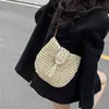 Bolso Tejido de Paja para Mujer 2026 Nueva Moda Versátil Bolso Tejido con Borlas Bolso de Playa para Vacaciones en la Costa Bolso de Hombro Único Cruzado