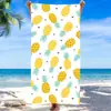 Toalla de Playa de Microfibra Frutal Colorida de Verano, Absorbente de Agua Impresión Digital Secado Rápido Natación Adulto Toalla de Baño Toalla de Playa