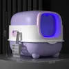 Arenero para gatos con desodorización y esterilización UV, inodoro cerrado para gatos extragrande, artículos para mascotas desmontables para gatos, tamaño grande