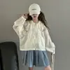Ropa de Protección Solar para Niñas 2026 Nuevo Estilo Chaqueta con Capucha para Niños Medianos y Grandes Moda Verano Fina para Niñas (Vaciar) Estilo de Moda Superior