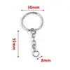 Llavero de Acero Inoxidable, Colgante de Llavero Engrosado y Endurecido, Accesorios para Llaveros DIY Hechos a Mano