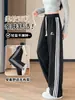 Calça de uniforme escolar preta com três listras para mulheres, forrada de fleece para outono e inverno, novo estilo 2026, calça de moletom esportiva casual para adolescentes